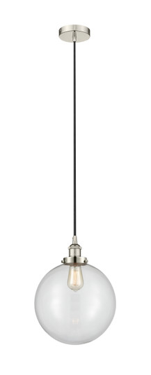 Edison LED Mini Pendant in Polished Nickel (405|616-1PH-PN-G202-12-LED)