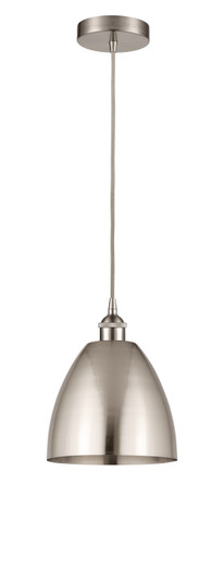 Edison LED Mini Pendant in Brushed Satin Nickel (405|616-1P-SN-MBD-9-SN-LED)