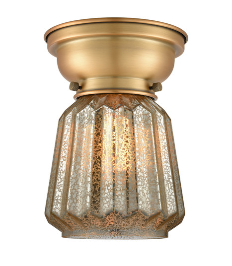 Franklin Restoration One Light Flush Mount in Brushed Brass (405|623-1F-BB-G146)