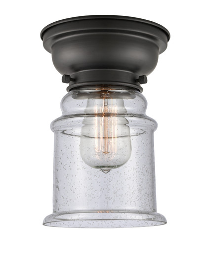 Franklin Restoration One Light Flush Mount in Matte Black (405|623-1F-BK-G184)