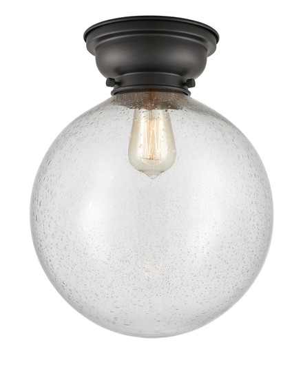 Franklin Restoration One Light Flush Mount in Matte Black (405|623-1F-BK-G204-12)