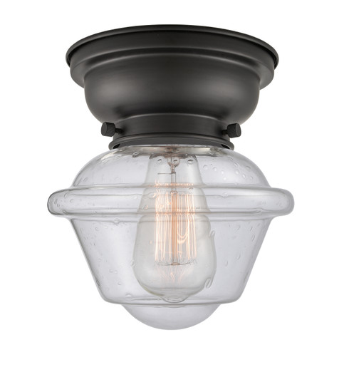 Franklin Restoration One Light Flush Mount in Matte Black (405|623-1F-BK-G534)