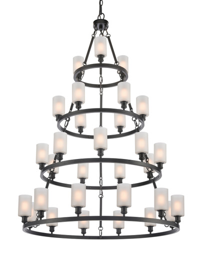 Ballston 30 Light Chandelier in Matte Black (405|820345-BK-G801)