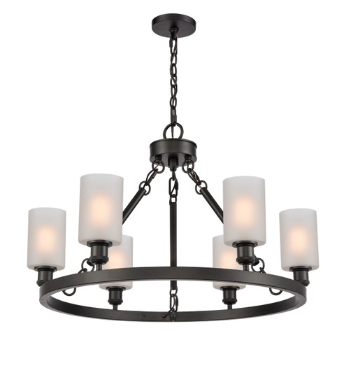 Ballston Six Light Chandelier in Matte Black (405|830-BK-G801)
