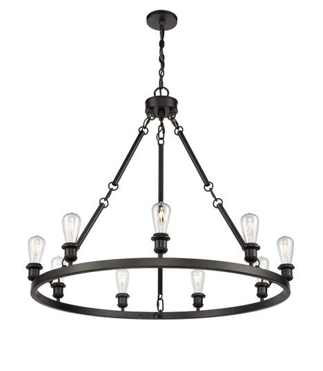 Ballston Nine Light Chandelier in Matte Black (405|840-BK)