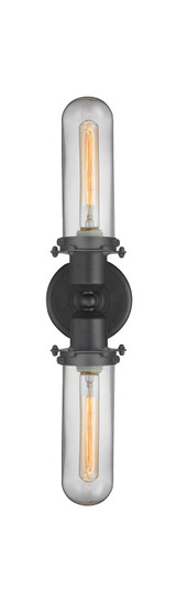 Austere LED Bath Vanity in Matte Black (405|900-2W-BK-CE228-BK-CL-LED)