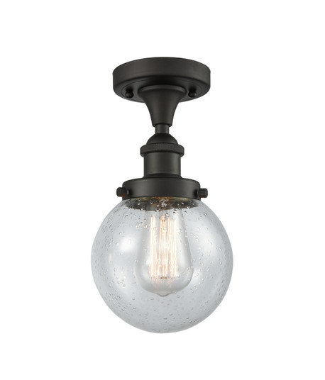 Ballston Urban One Light Semi-Flush Mount in Oil Rubbed Bronze (405|916-1C-OB-G204-6)