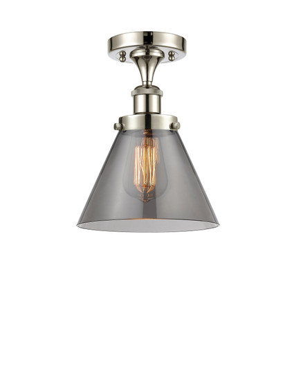 Ballston Urban One Light Semi-Flush Mount in Polished Nickel (405|916-1C-PN-G43)