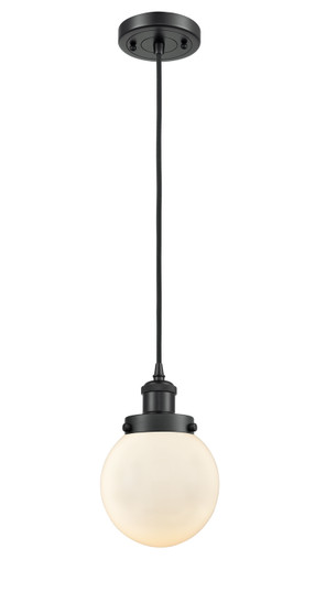 Ballston Urban LED Mini Pendant in Matte Black (405|916-1P-BK-G201-6-LED)