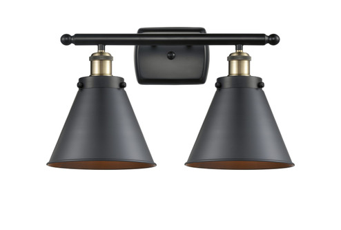 Ballston Urban Two Light Bath Vanity in Black Antique Brass (405|916-2W-BAB-M13-BK)