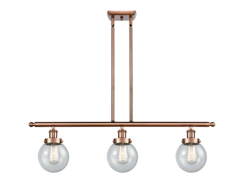 Ballston Urban LED Island Pendant in Antique Copper (405|916-3I-AC-G204-6-LED)