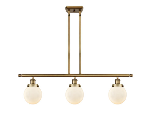 Ballston Urban Three Light Island Pendant in Brushed Brass (405|916-3I-BB-G201-6)