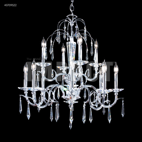 Contemporary 12 Light Chandelier in Silver (64|40709S22)