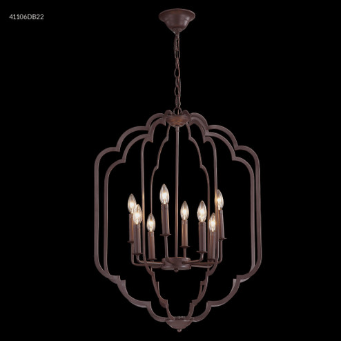 Lantern Eight Light Chandelier in Dark Brown (64|41106DB22)