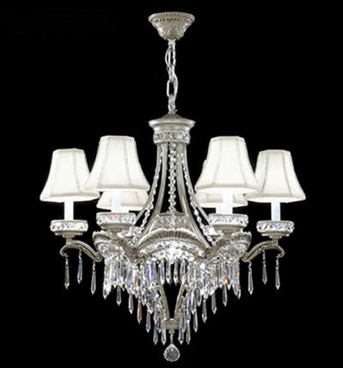 Dynasty Cast Brass Six Light Chandelier in Pewter (64|94346PW00-55)