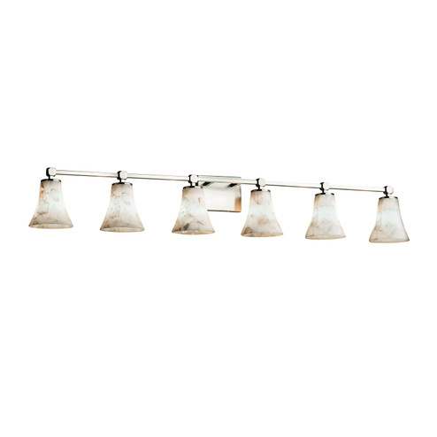 Alabaster Rocks Six Light Bath Bar in Polished Chrome (102|ALR-8426-20-CROM)