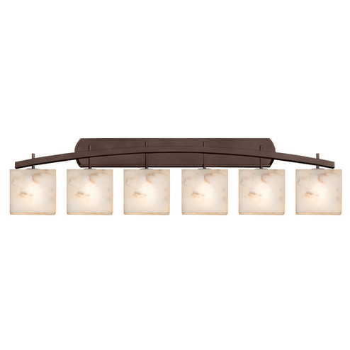 Alabaster Rocks Six Light Bath Bar in Polished Chrome (102|ALR-8596-55-CROM)