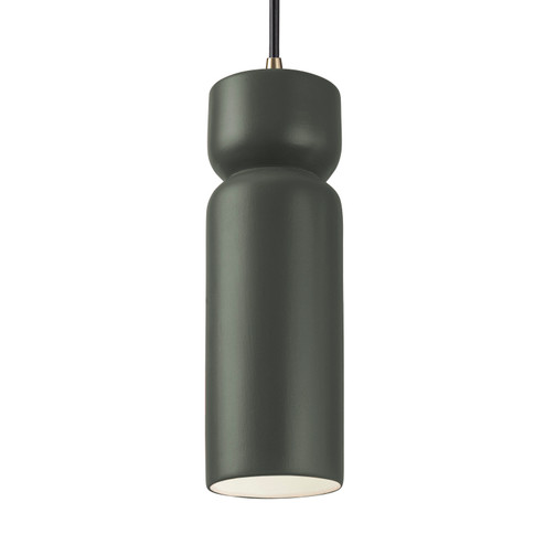 Radiance One Light Pendant in Pewter Green (102|CER-6510-PWGN-ABRS-BKCD)