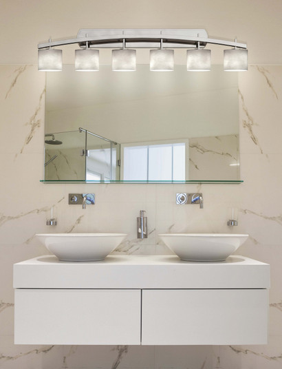 Clouds Six Light Bath Bar in Brushed Nickel (102|CLD-8596-30-NCKL)