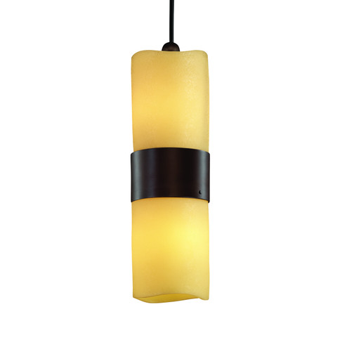 CandleAria Two Light Pendant in Brushed Nickel (102|CNDL-8758-10-AMBR-NCKL)
