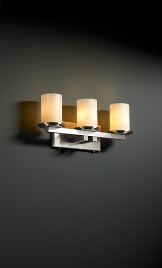 CandleAria Three Light Bath Bar in Dark Bronze (102|CNDL-8773-10-CREM-DBRZ)