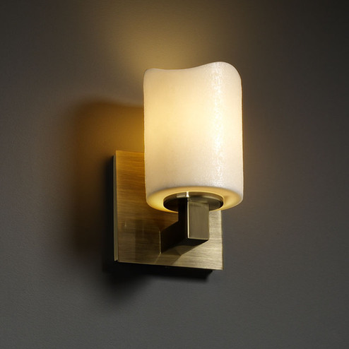 CandleAria One Light Wall Sconce in Dark Bronze (102|CNDL-8921-14-CREM-DBRZ)