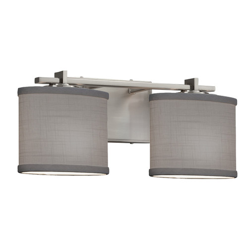 Textile Two Light Bath Bar in Dark Bronze (102|FAB-8442-10-GRAY-DBRZ)