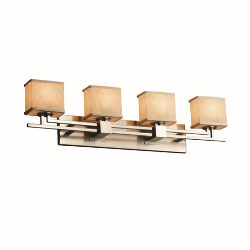 Textile LED Bath Bar in Brushed Nickel (102|FAB-8704-55-CREM-NCKL-LED4-2800)