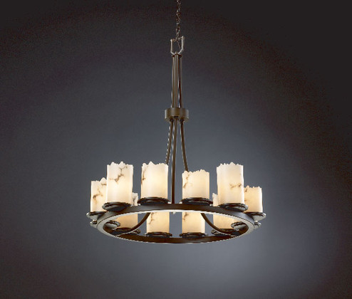 LumenAria LED Chandelier in Dark Bronze (102|FAL-8763-12-DBRZ-LED12-8400)