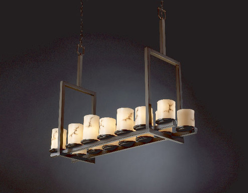 LumenAria 14 Light Chandelier in Matte Black (102|FAL-8764-10-MBLK)