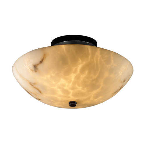 LumenAria Two Light Semi-Flush Mount in Matte Black (102|FAL-9690-35-MBLK)