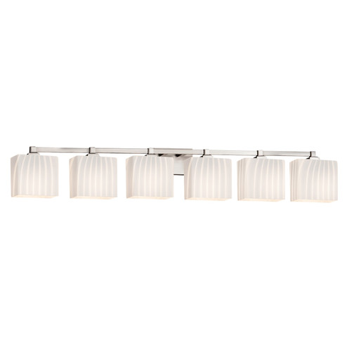 Fusion Six Light Bath Bar in Brushed Nickel (102|FSN-8436-55-RBON-NCKL)