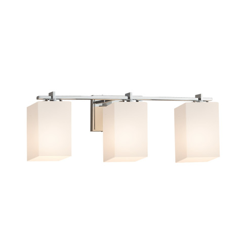 Fusion Three Light Bath Bar in Polished Chrome (102|FSN-8443-15-OPAL-CROM)
