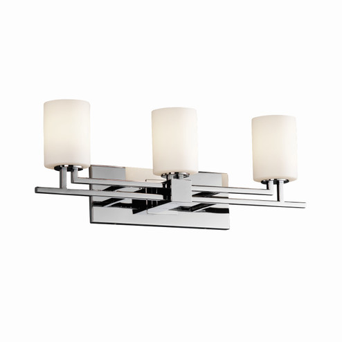 Fusion Three Light Bath Bar in Polished Chrome (102|FSN-8703-10-OPAL-CROM)