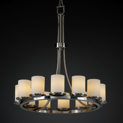 Fusion LED Chandelier in Dark Bronze (102|FSN-8763-10-OPAL-DBRZ-LED12-8400)