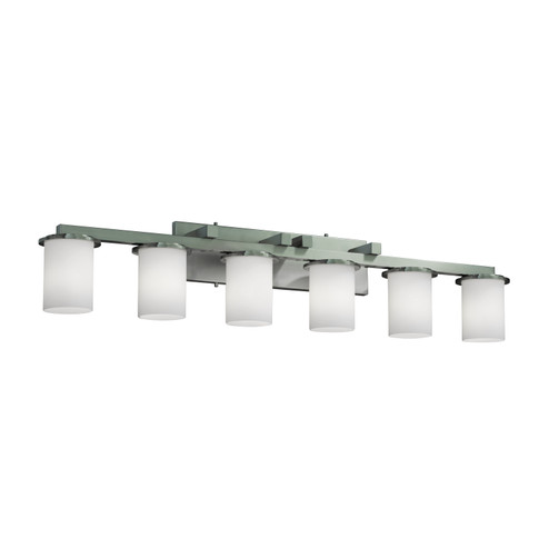 Fusion Six Light Bath Bar in Brushed Nickel (102|FSN-8786-10-OPAL-NCKL)