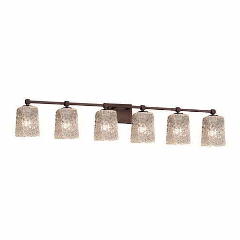 Veneto Luce Six Light Bath Bar in Dark Bronze (102|GLA-8426-26-CLRT-DBRZ)