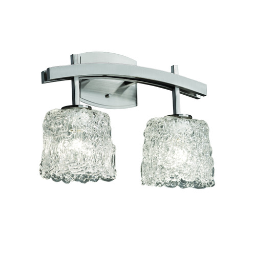 Veneto Luce Two Light Bath Bar in Brushed Nickel (102|GLA-8592-30-LACE-NCKL)