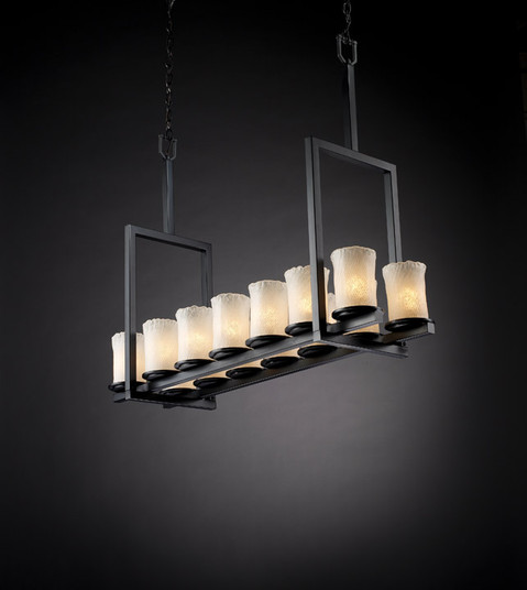 Veneto Luce LED Chandelier in Dark Bronze (102|GLA-8764-16-WHTW-DBRZ-LED14-9800)