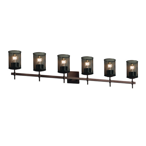 Wire Mesh Six Light Bath Bar in Brushed Nickel (102|MSH-8416-10-NCKL)