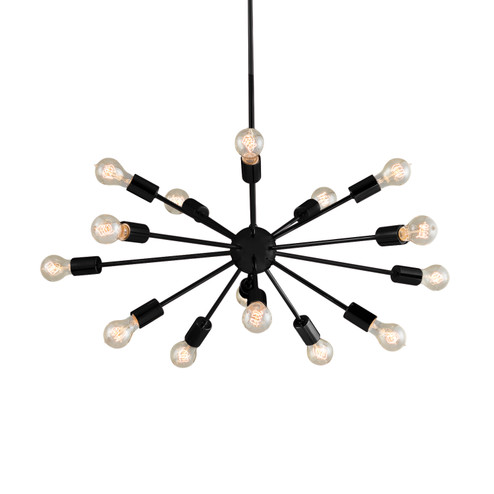 Axion 15 Light Chandelier in Matte Black (102|NSH-8024-MBLK)