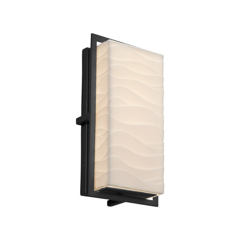 Porcelina LED Outdoor Wall Sconce in Matte Black (102|PNA-7562W-WAVE-MBLK)