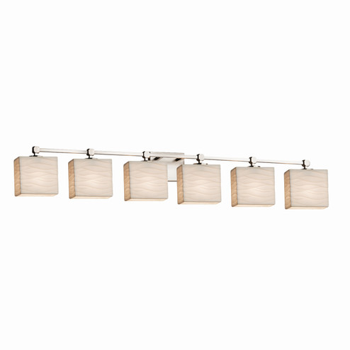 Porcelina Six Light Bath Bar in Matte Black (102|PNA-8426-55-WAVE-MBLK)