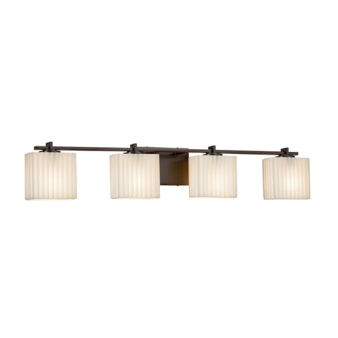 Porcelina Four Light Bath Bar in Polished Chrome (102|PNA-8444-55-PLET-CROM)