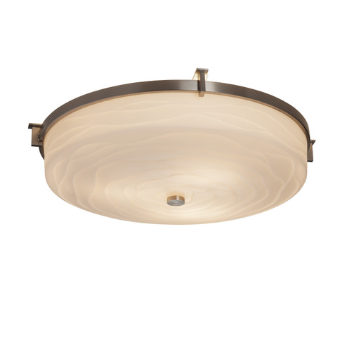 Porcelina Three Light Flush-Mount in Brushed Nickel (102|PNA-8987-WAVE-NCKL)