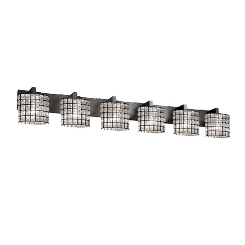 Wire Glass Six Light Bath Bar in Matte Black (102|WGL-8926-30-GRCB-MBLK)