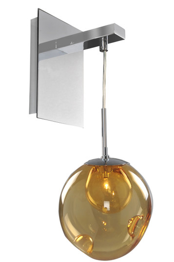 Meteor One Light Wall Bracket in Chrome (33|309520CH/AMBER)