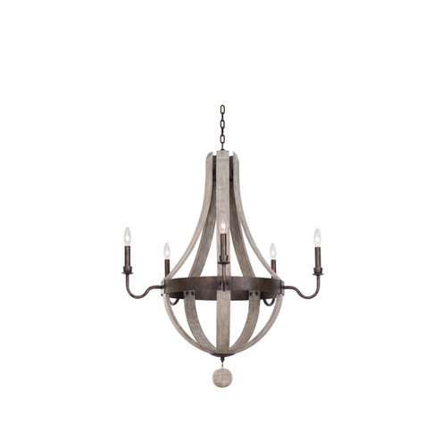 Harper Five Light Chandelier in Florence Gold (33|506870FG)