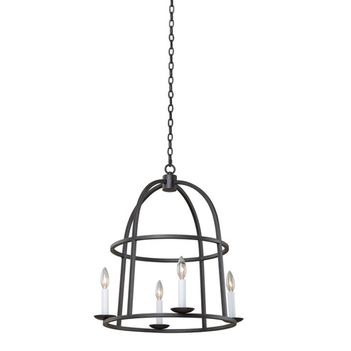 Wickenburg Four Light Pendant in Black Iron (33|506951BI)