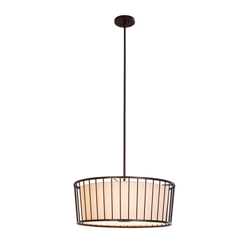 Pacifica Six Light Convertible Pendant - Semi Flush Mount in Bronze (33|507052BZ)